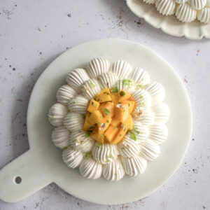 Pavlova mangue citron et menthe 6/8 parts